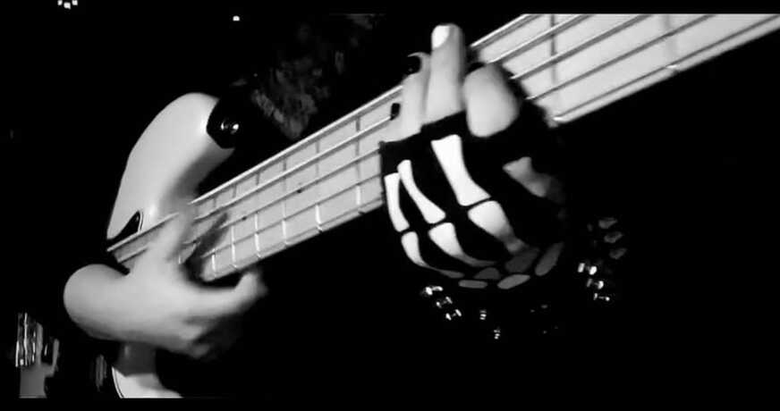 Skeleton Emo Fingerless Gloves