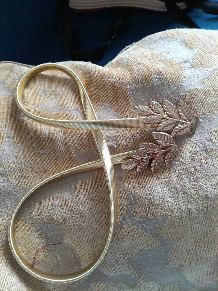 Plus Size Gold Silver Leaf Belt