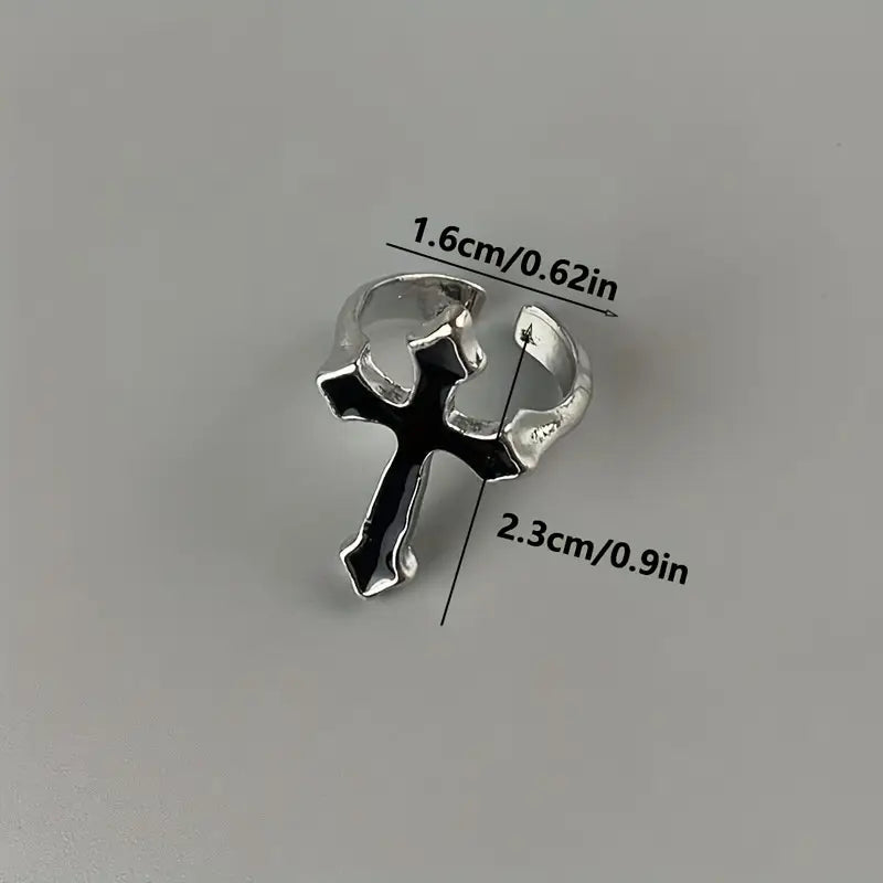 Cross Black Ring