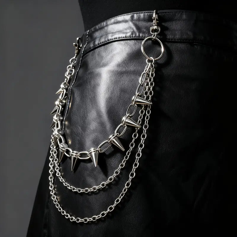 Spiked Punk Emo Pants Chain