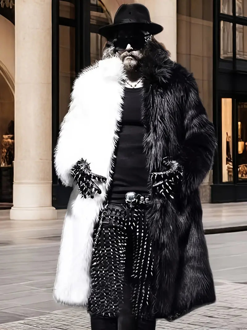 Black and White Fur Jacket