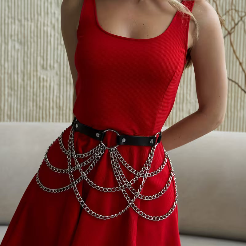 Emo Goth Chain Mail Belt