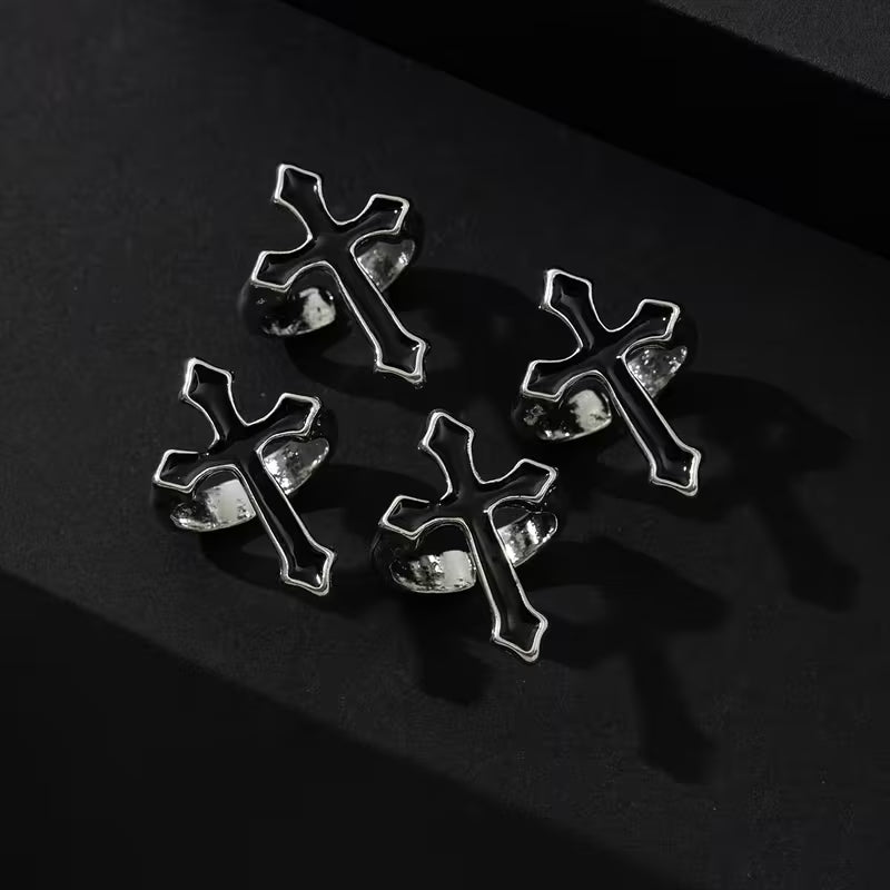 Cross Black Ring