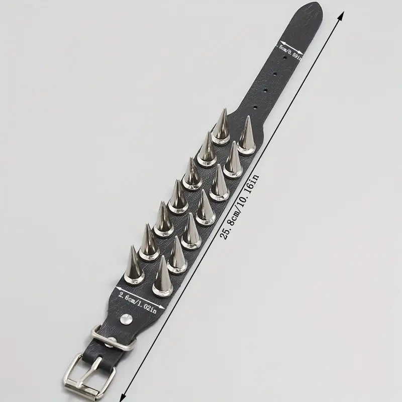 Double Row Spiked Bracelet