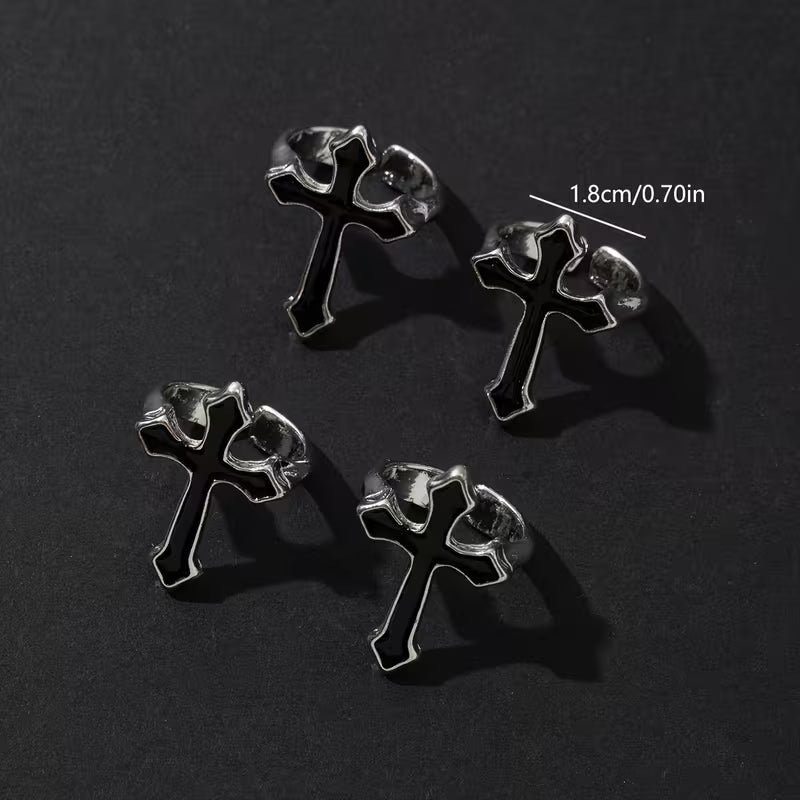 Cross Black Ring