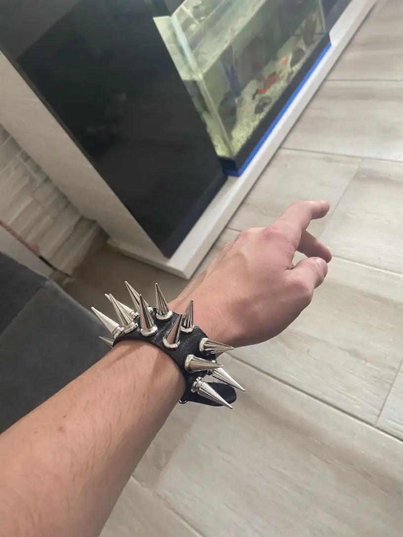 Double Row Spiked Bracelet
