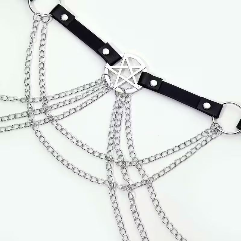 Emo Star Astrology Chain Mail Belt
