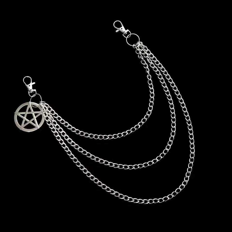 Pentagon Star Astrology Wallet Bag Chain