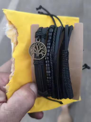 Tree Leather Bracelet Set