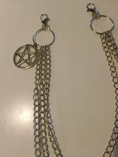 Pentagon Star Astrology Wallet Bag Chain