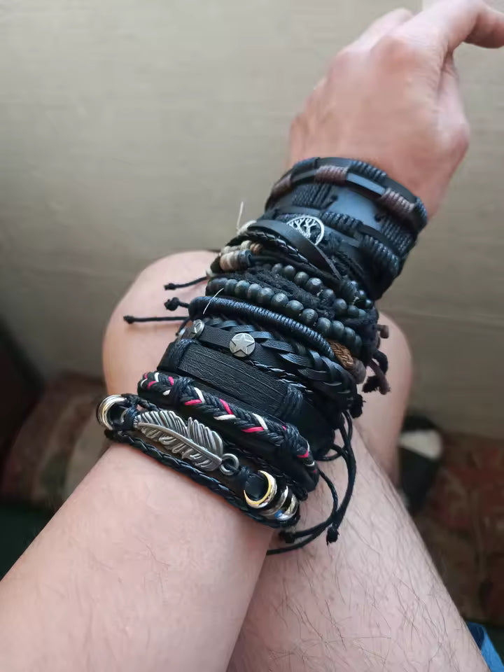 Leaf Star Emo Bracelet Set