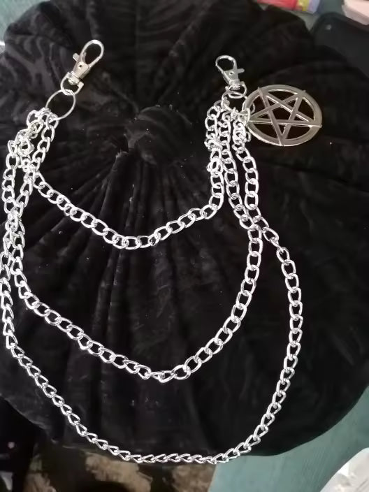 Pentagon Star Astrology Wallet Bag Chain