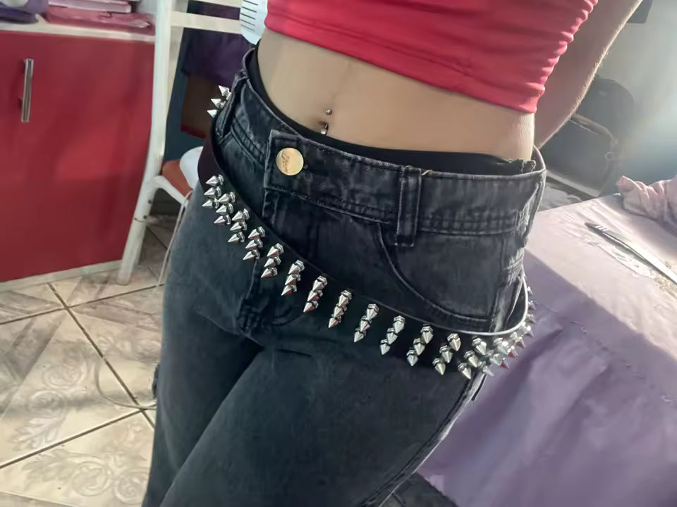 Gothic Punk Spiked Belt