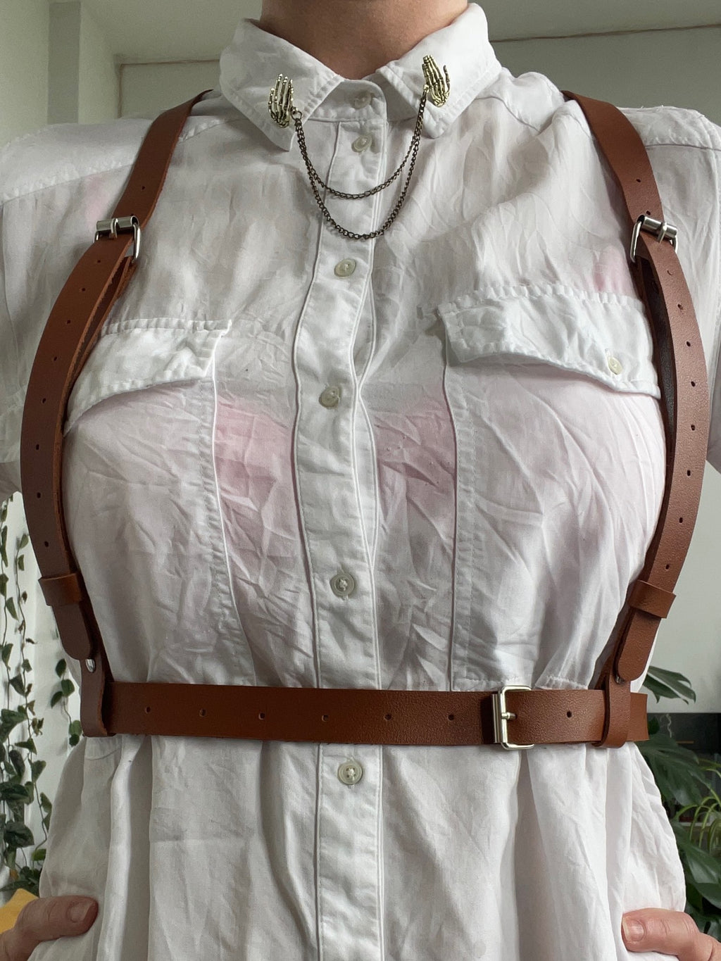 Vegan Leather Suspenders