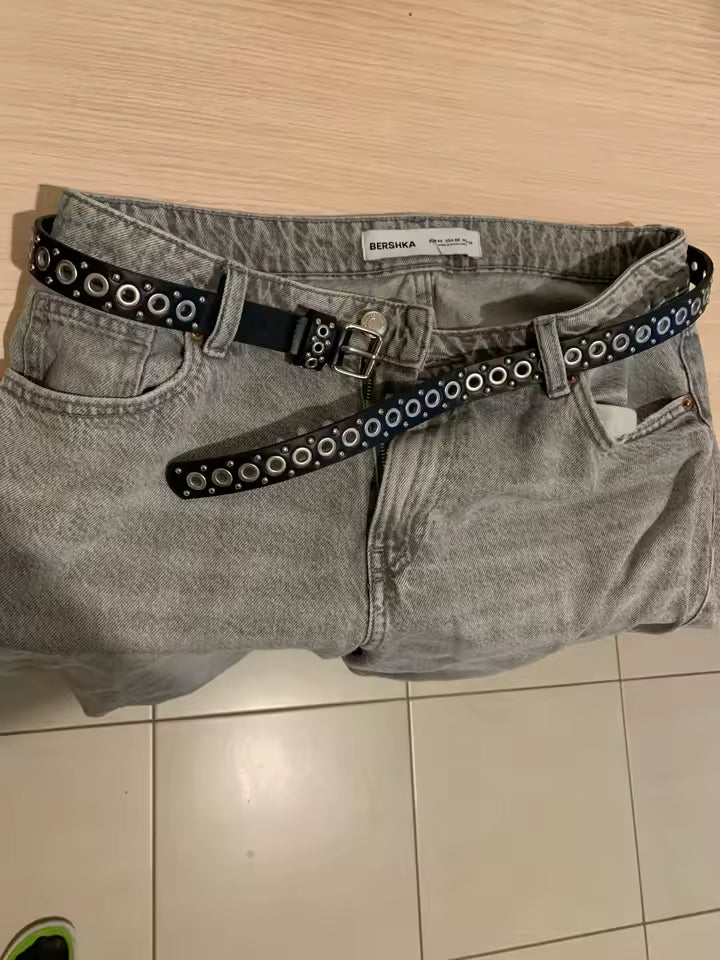 Grommet Black Belt Plus Size