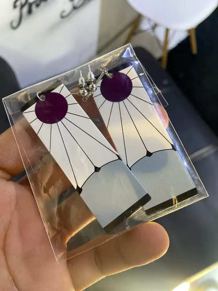 Demon Slayer Earrings Anime Cosplay