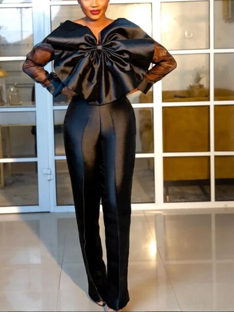 Plus Size Bow Suit