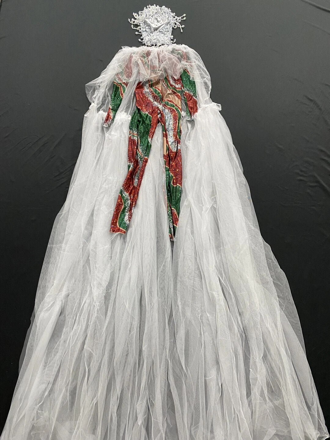 Christmas Sheer Dance Leotard Costume
