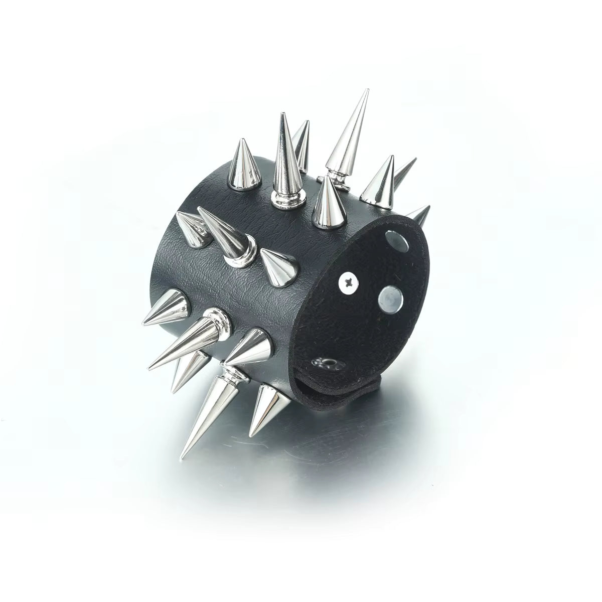 Cone Spiked 3 Row Bracelet