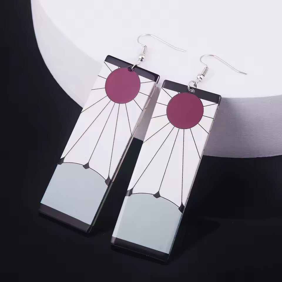 Demon Slayer Earrings Anime Cosplay