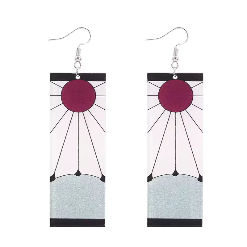 Demon Slayer Earrings Anime Cosplay