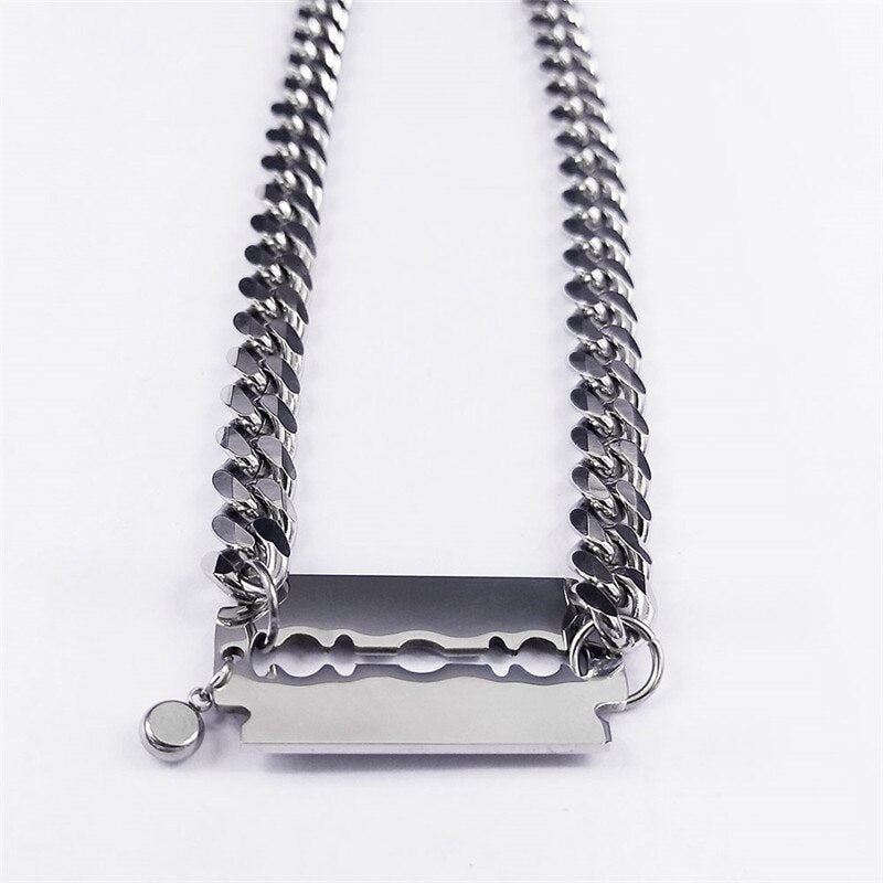 Razor Blade Chain Necklace