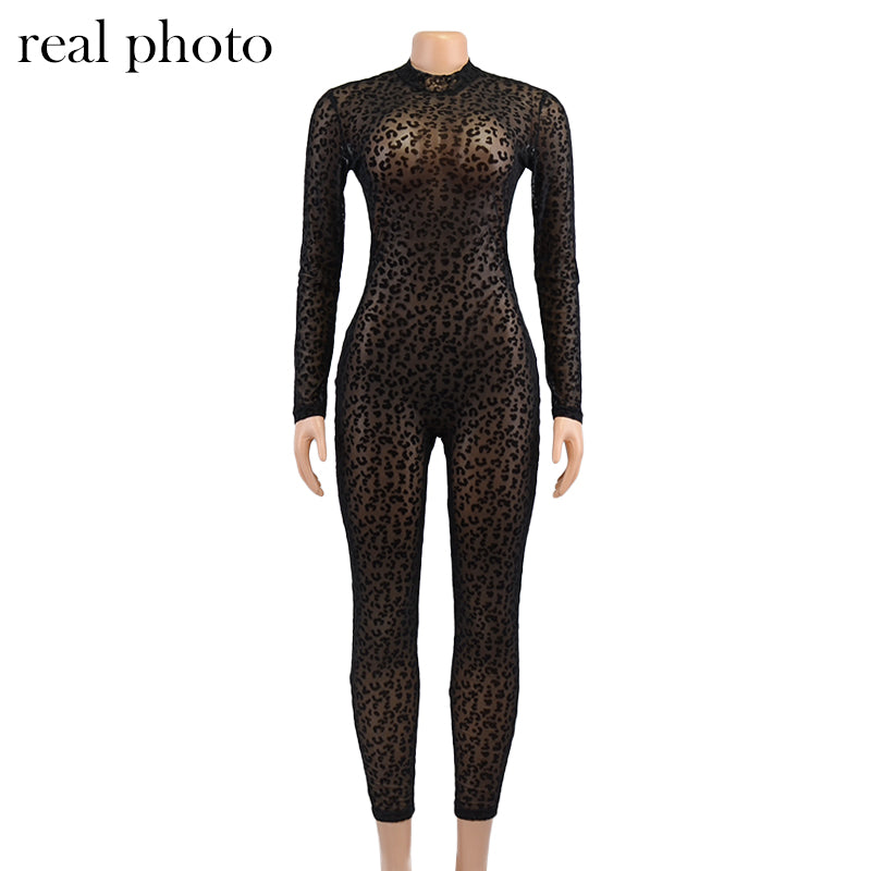 Black Leopard Jumpsuit