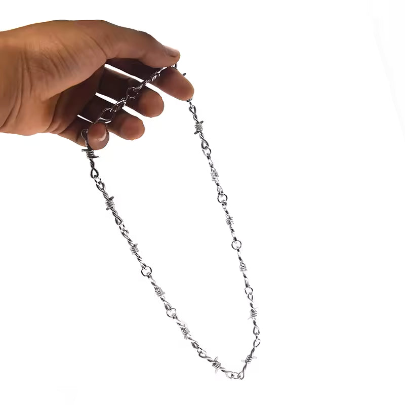 Barbed Wire Chain Necklace