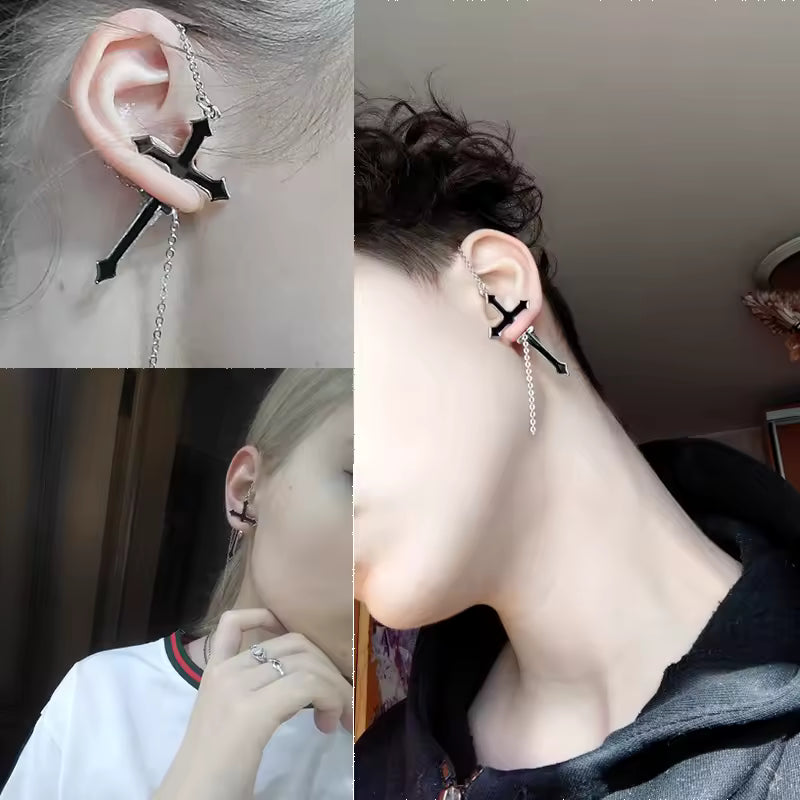 Cross Gothic Punk Earrings