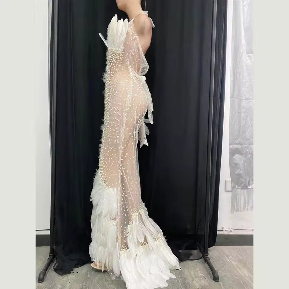 Black Feather Dress