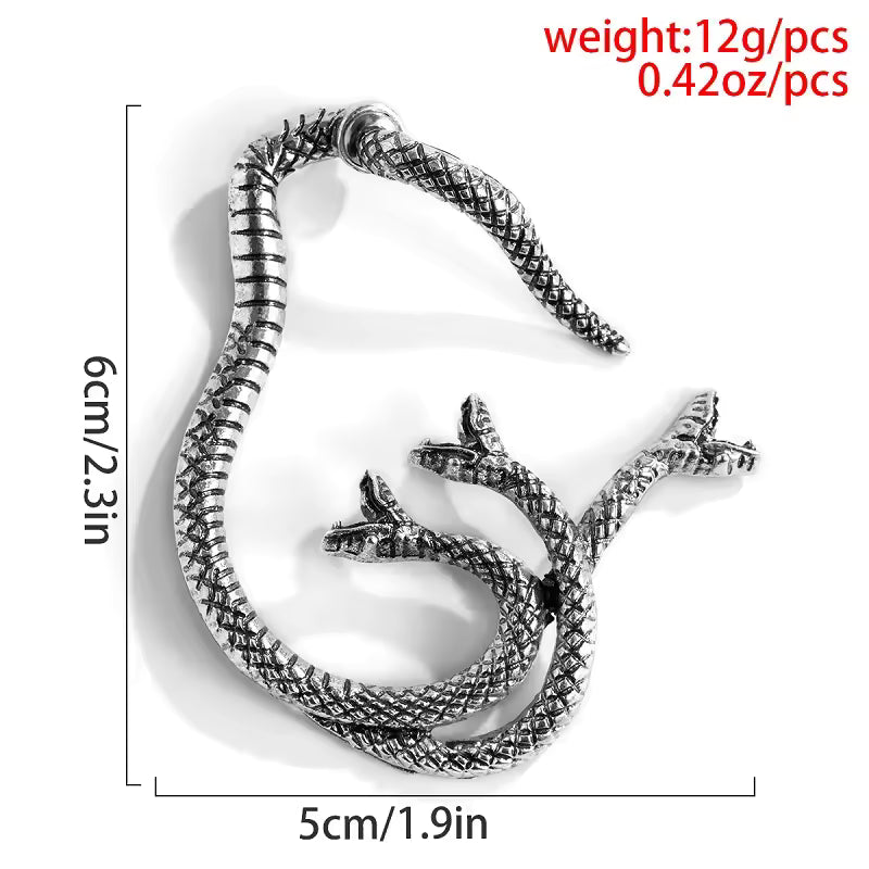 Medusa Snakes Earrings Cuff Wrap