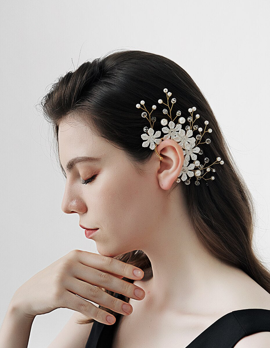 Wedding Pearl Bridesmaid Ear Wrap