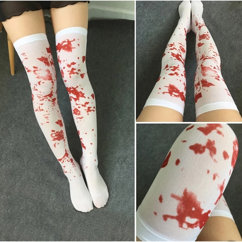 Gothic Blood Stocking Socks