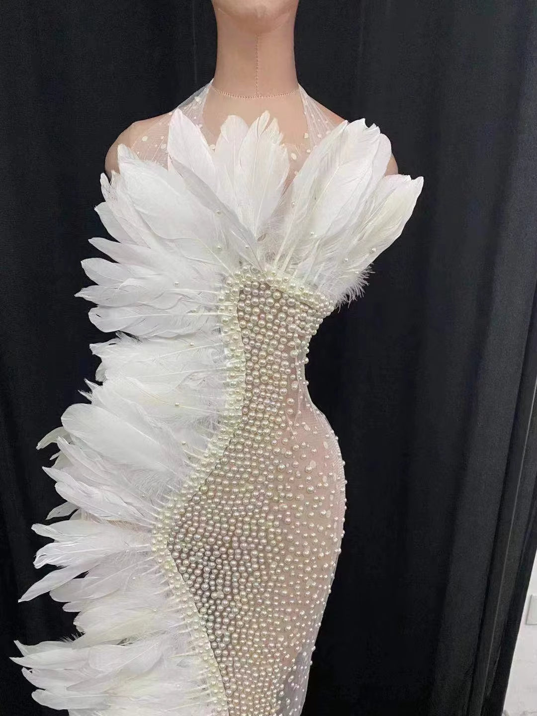 Black Feather Dress