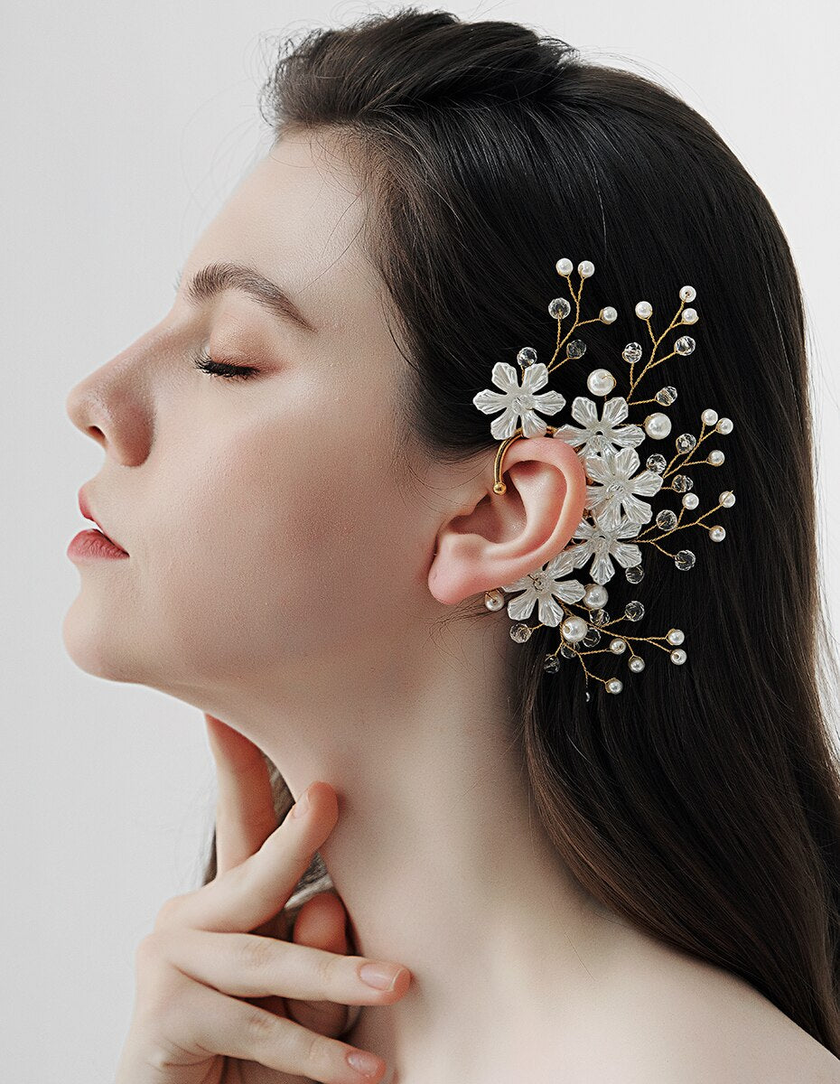Wedding Pearl Bridesmaid Ear Wrap