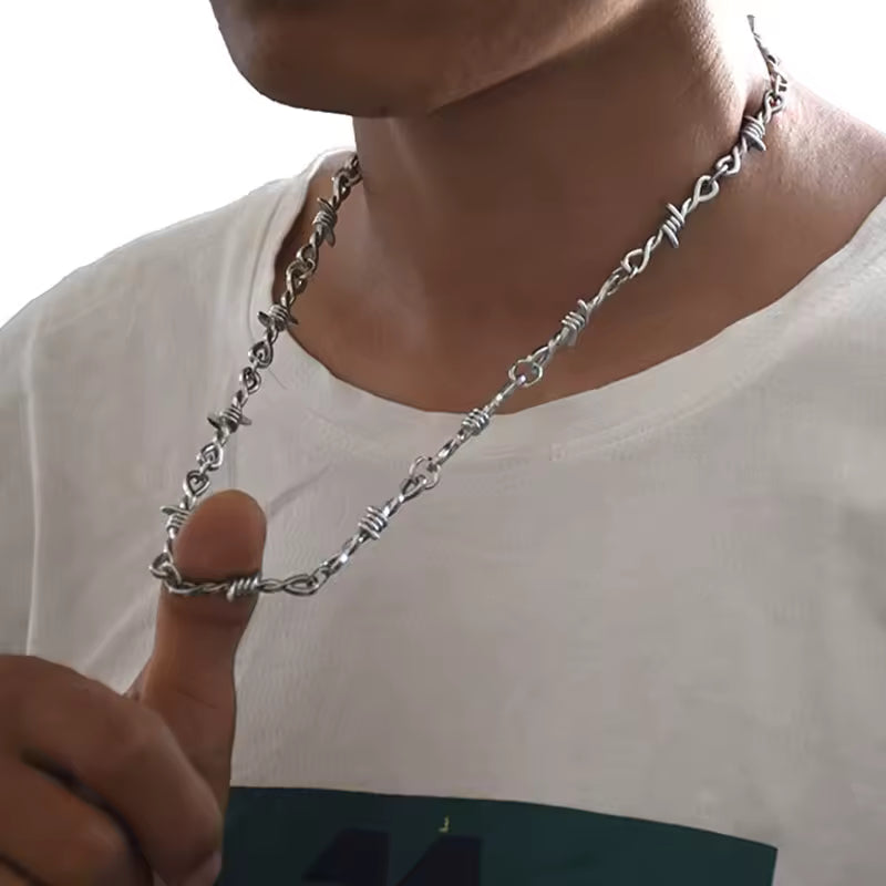 Barbed Wire Chain Necklace