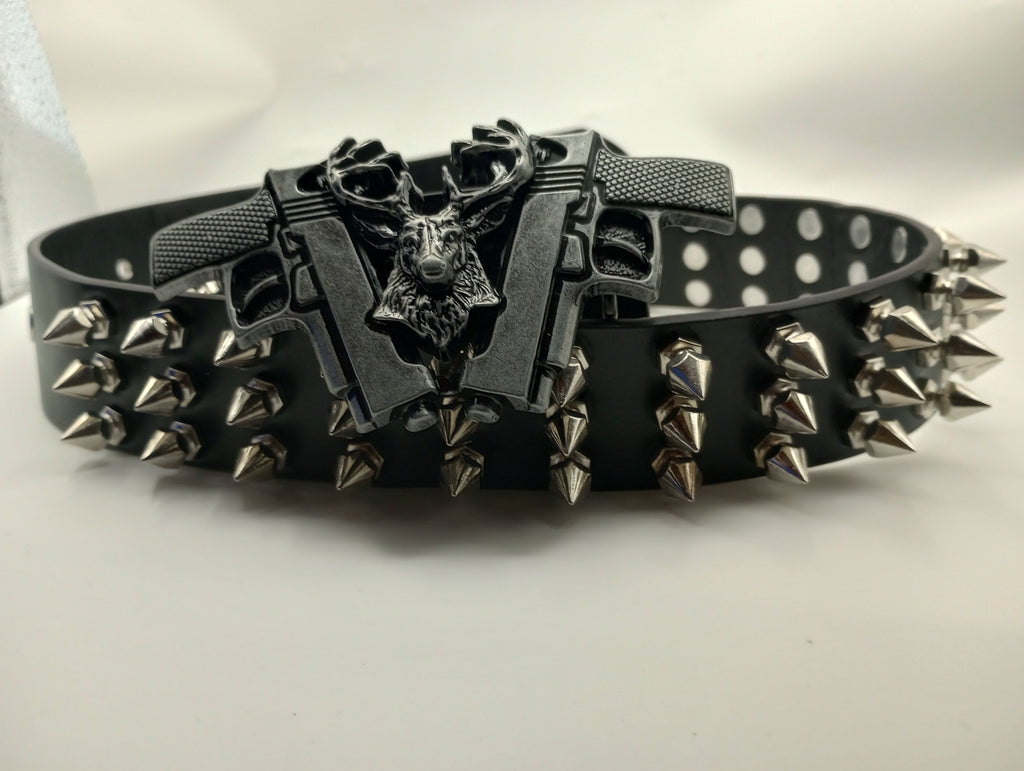 Gun Bullet Tree Spiked Belt