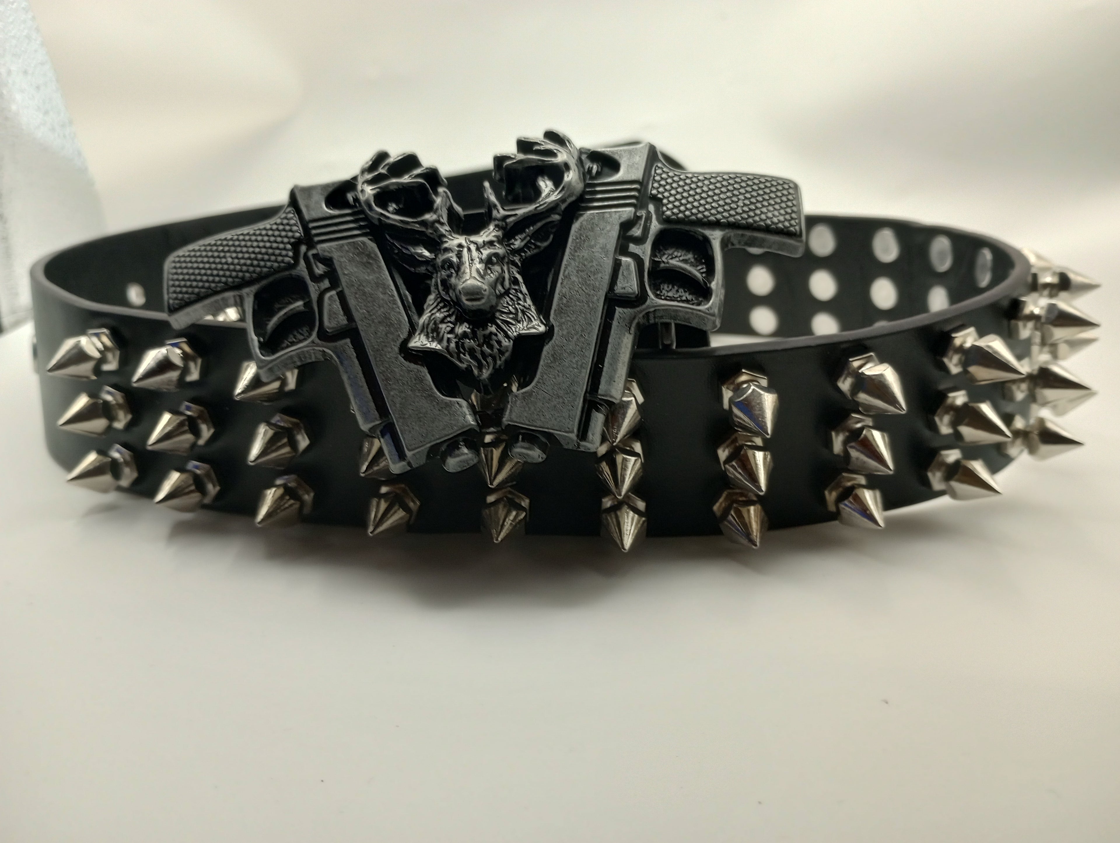 Gun Bullet Tree Spiked Belt