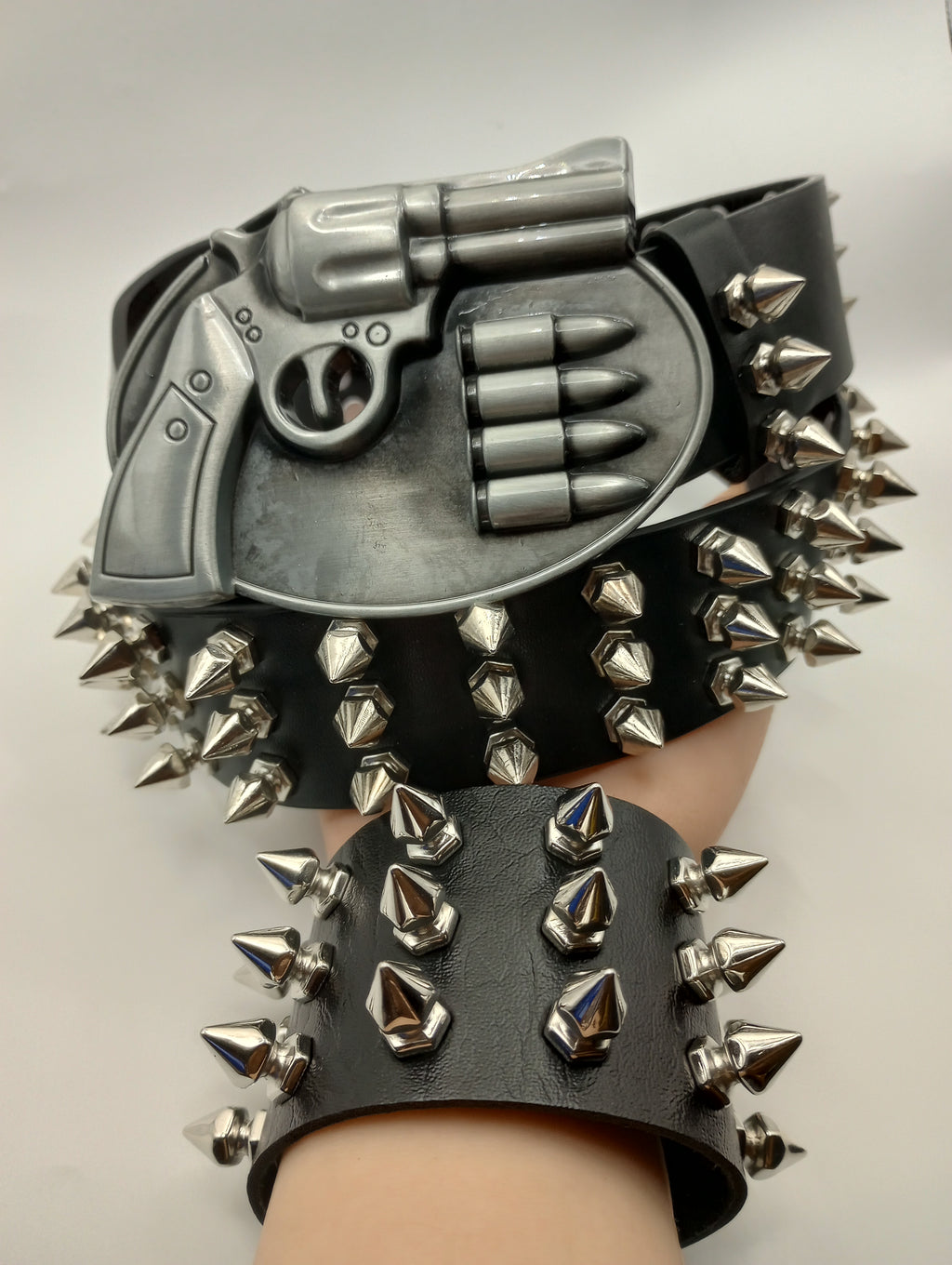 Gun Bullet Tree Spiked Belt