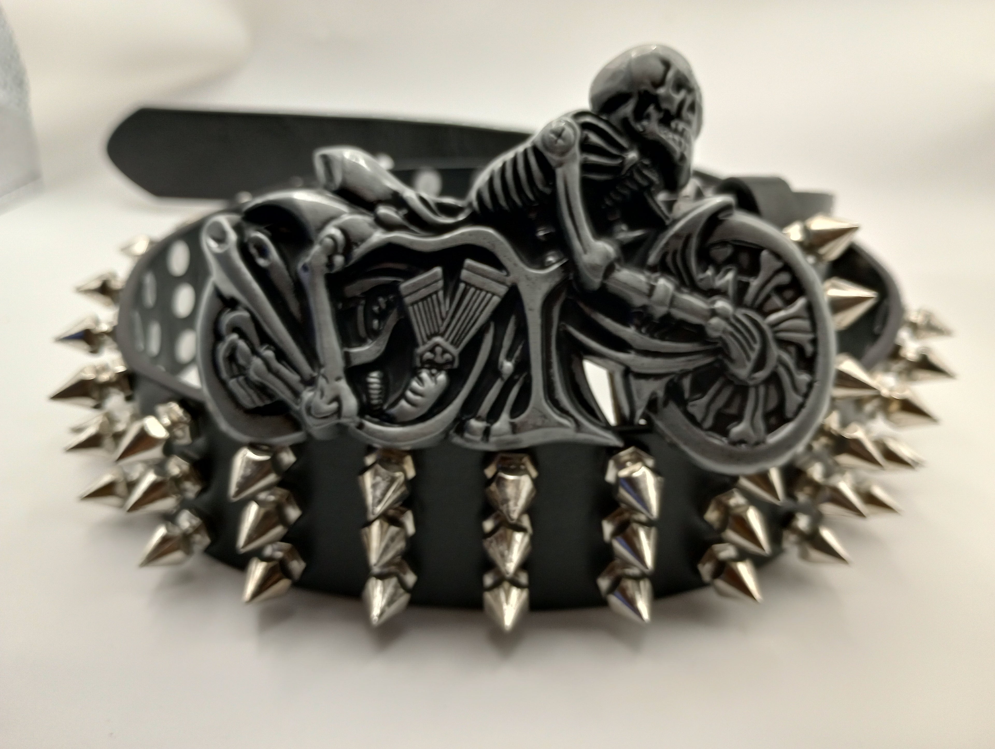 Skeleton Rider Spiked Belt