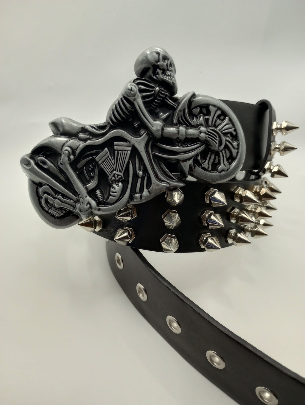 Skeleton Rider Spiked Belt