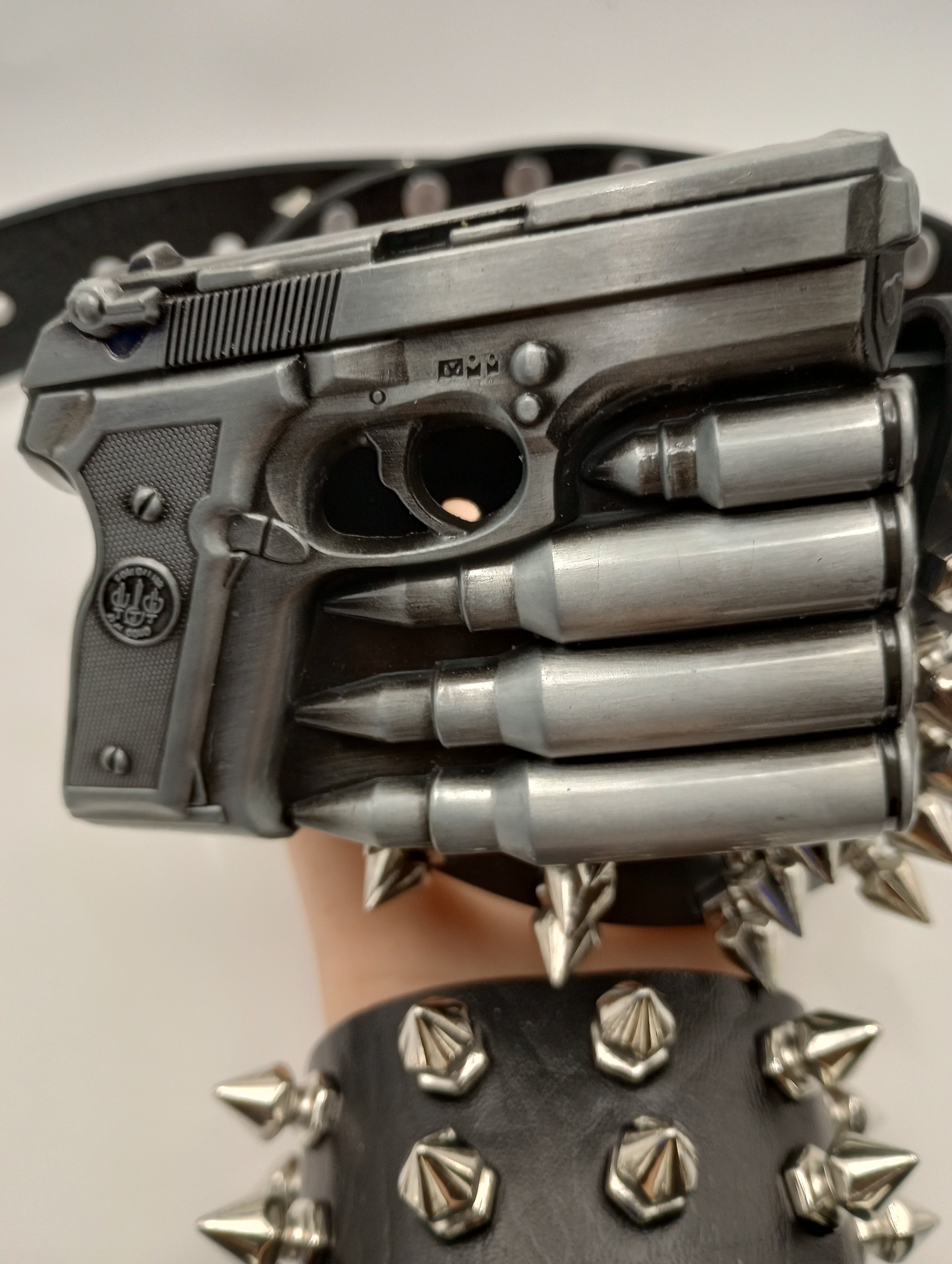 Gun Bullet Tree Spiked Belt