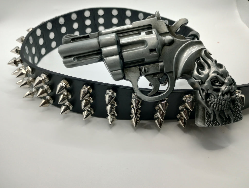 Gun Bullet Tree Spiked Belt