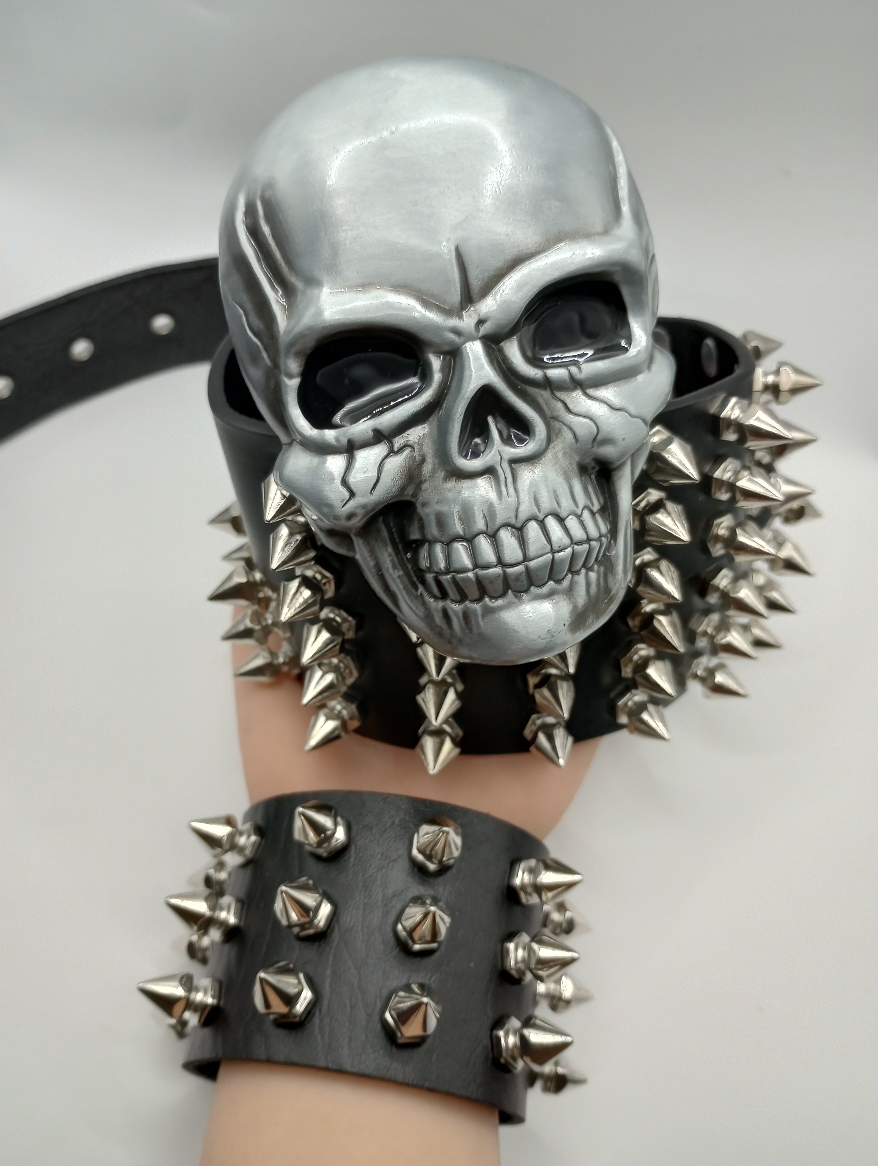 Skull Tree Spiked Belt