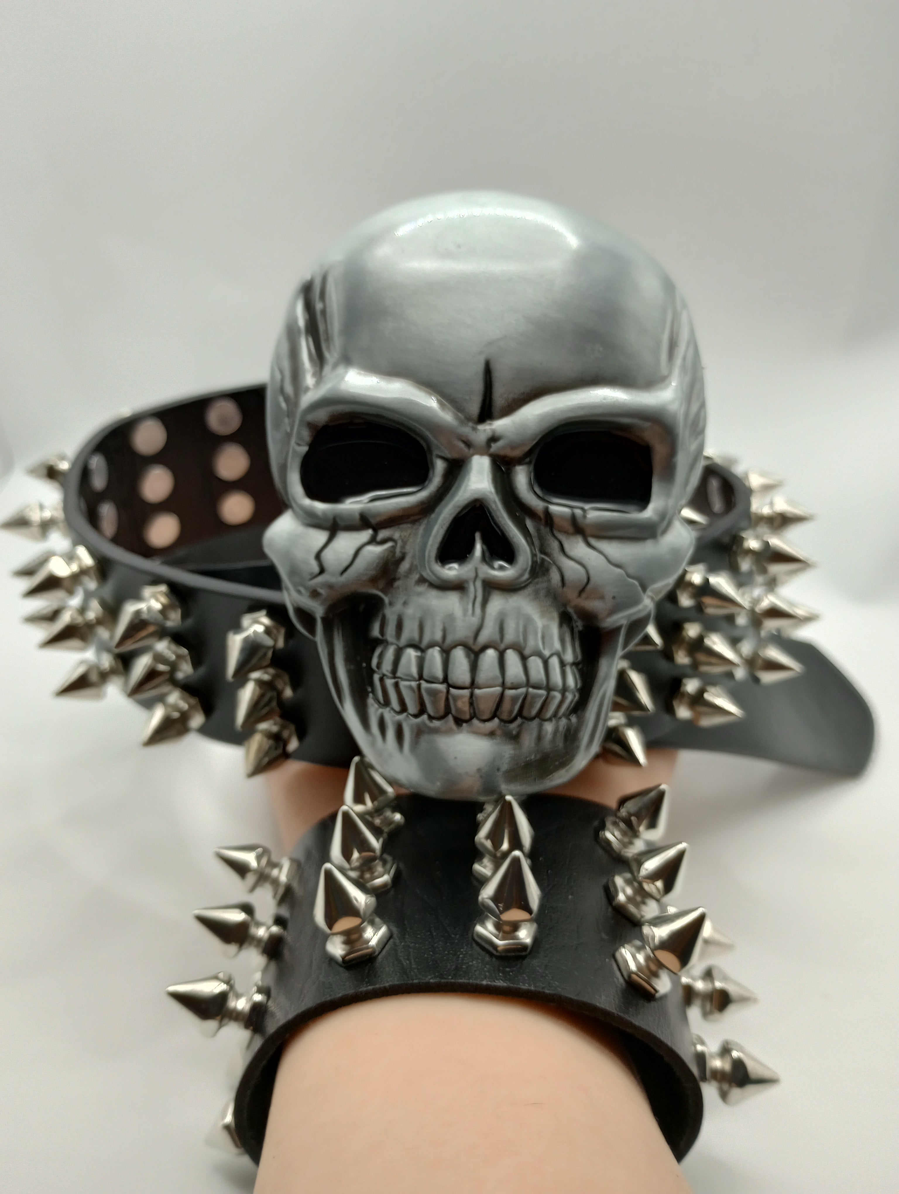 Skull Tree Spiked Belt