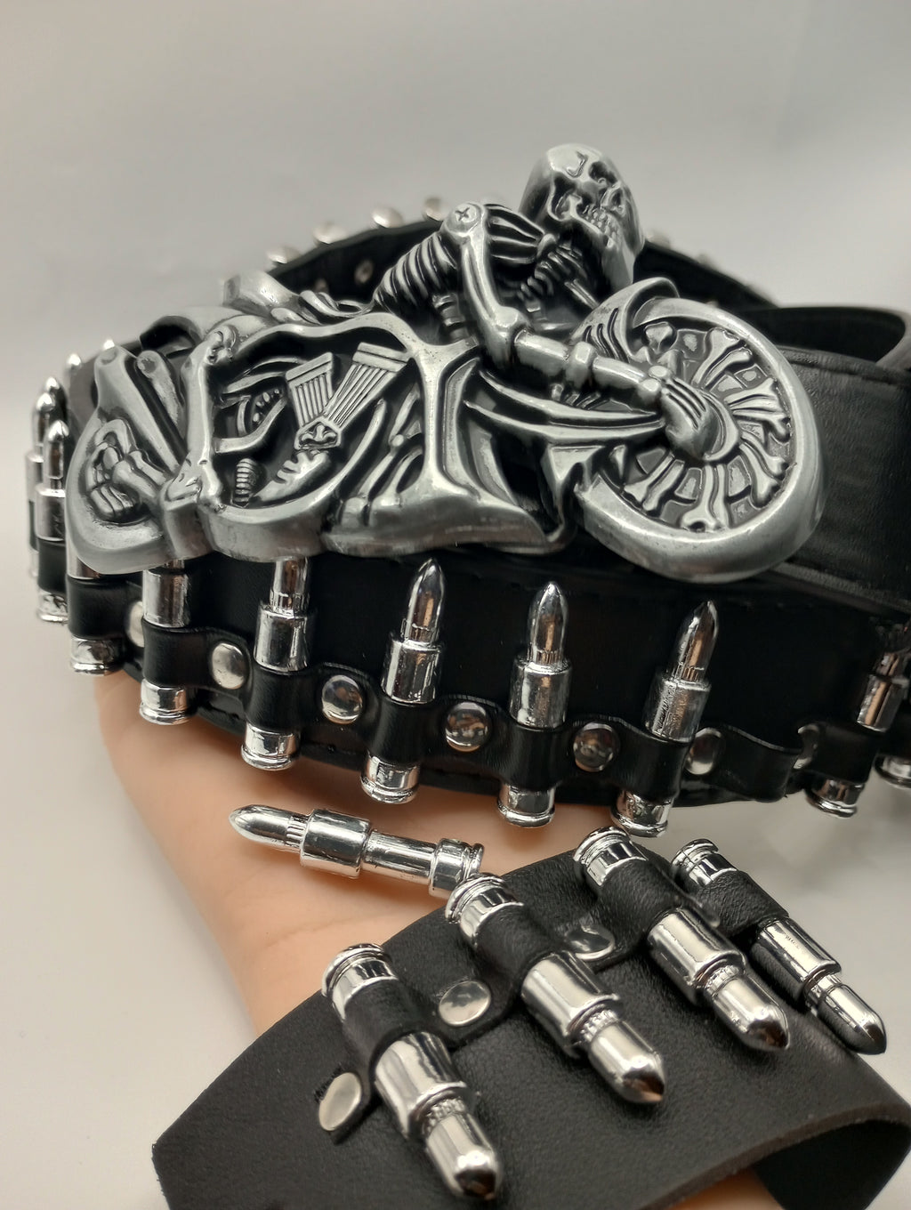 Bullet Skeleton Motorcycle Belt