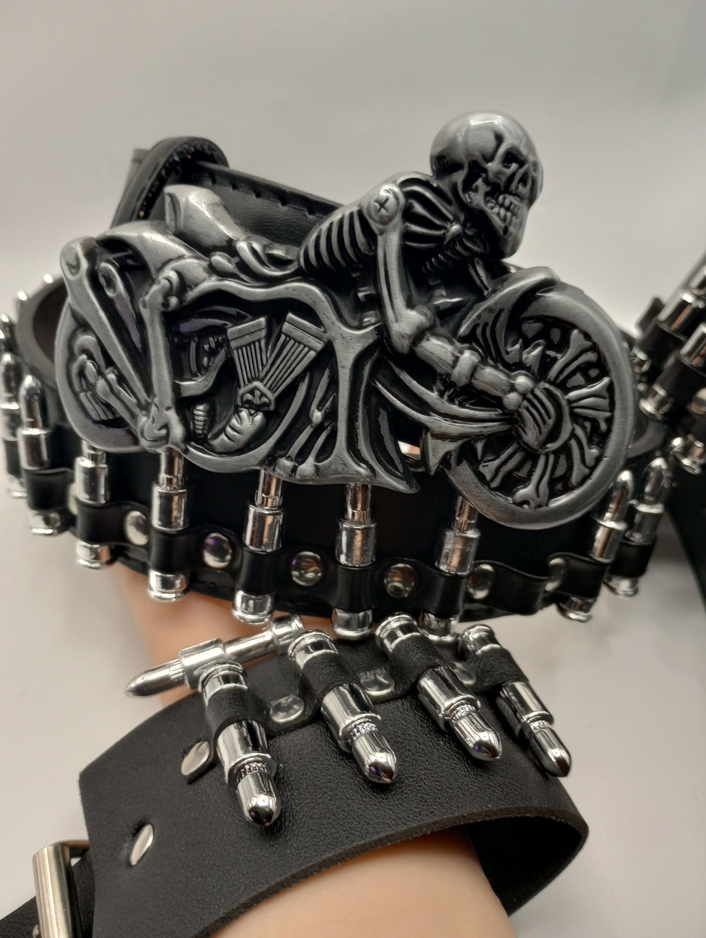Bullet Skeleton Motorcycle Belt