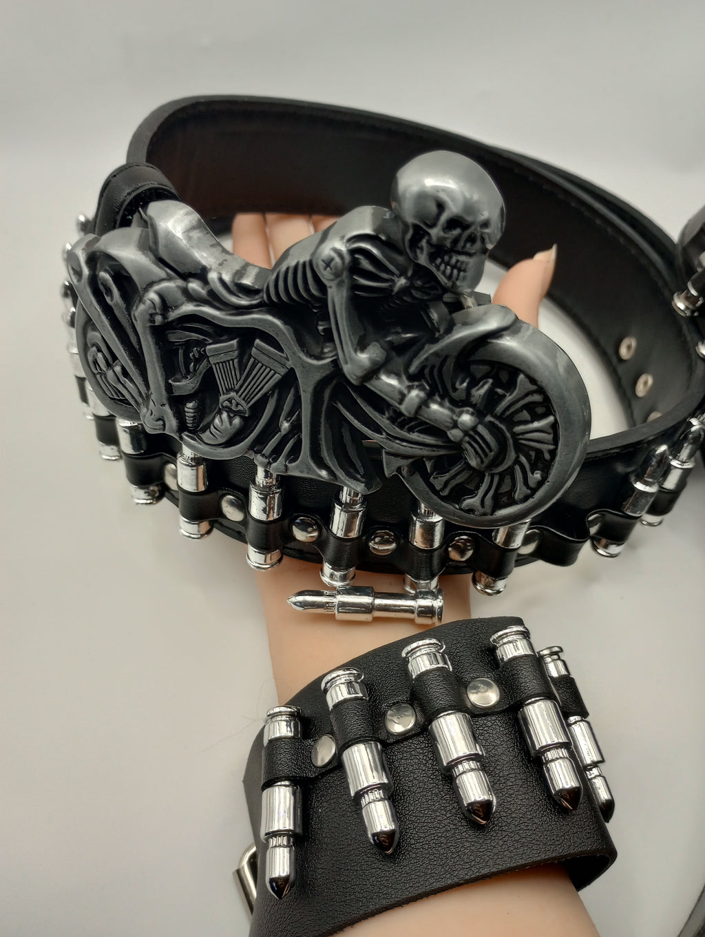 Bullet Skeleton Motorcycle Belt