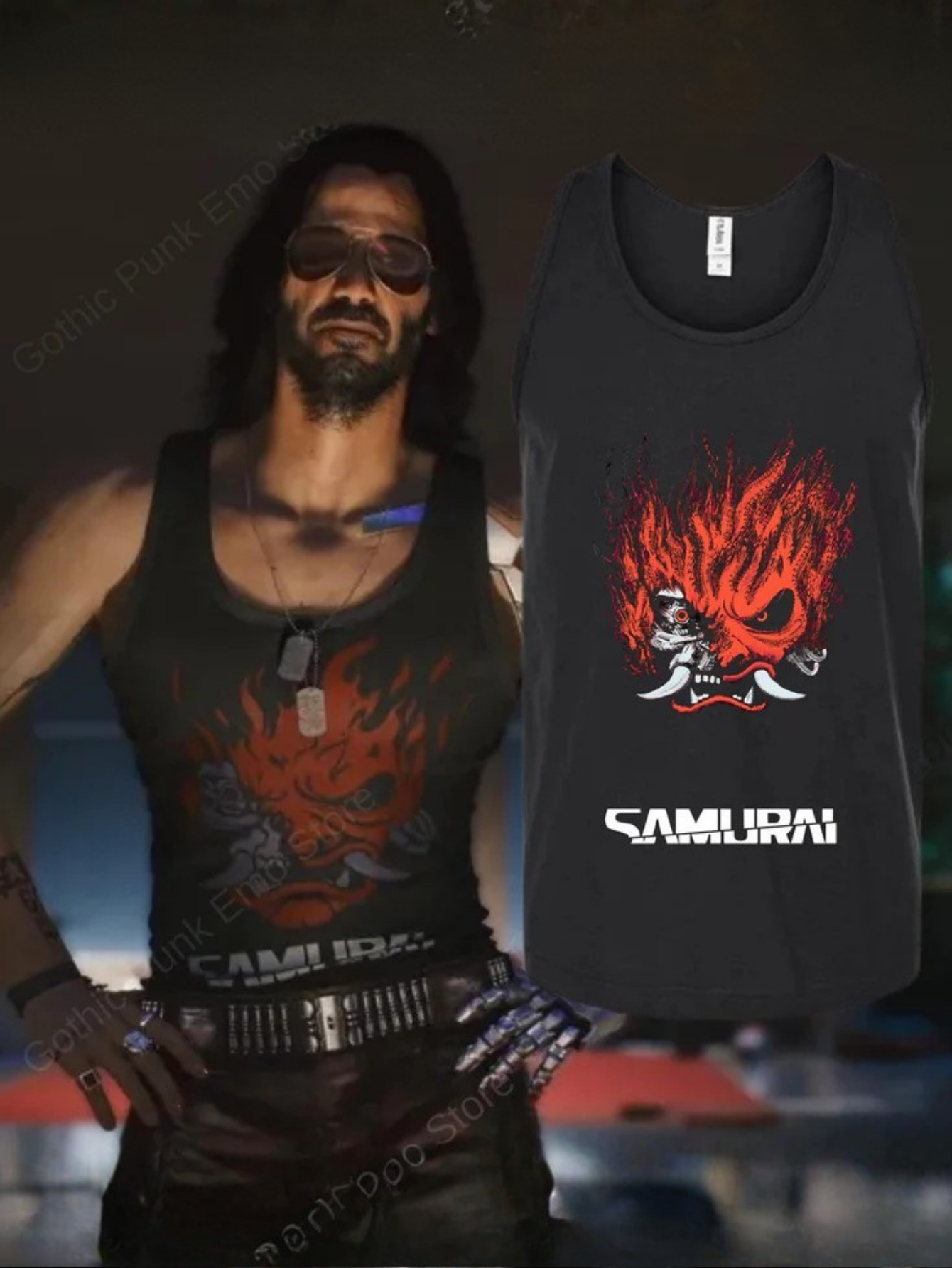 Johnny Silverhand Tank Top: Cyberpunk 2077