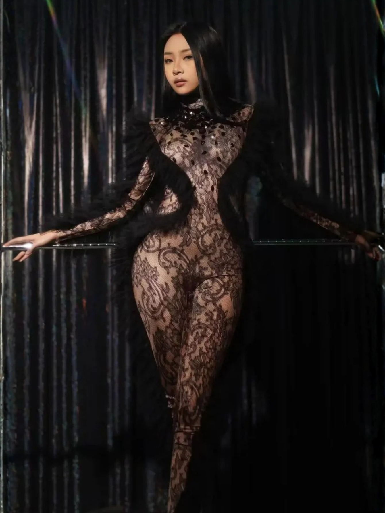 Black Lace Lyrical Jumpsuit